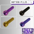 【ROYAL 鈦合金螺絲 】ROYAL 鈦合金 錐形螺絲 M8*35B P:1.25| Webike摩托百貨