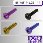 【ROYAL 鈦合金螺絲 】ROYAL 鈦合金 飛碟頭螺絲 M8*40F P:1.25| Webike摩托百貨