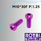 【ROYAL-TI6AL4V】ROYAL 鈦合金 飛碟頭螺絲 M10*30F P:1.25 皇家紫| Webike摩托百貨