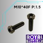 【ROYAL-TI6AL4V】ROYAL 鈦合金 飛碟頭螺絲 M10*40F P:1.5 帝王黑| Webike摩托百貨