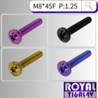 【ROYAL 鈦合金螺絲 】ROYAL 鈦合金 飛碟頭螺絲 M8*45F P:1.25| Webike摩托百貨