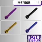 【ROYAL 鈦合金螺絲 】ROYAL 鈦合金 錐形螺絲 M6*50B P:1.0| Webike摩托百貨