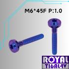 【ROYAL-TI6AL4V】ROYAL 鈦合金 飛碟頭螺絲 M6*45F P:1.0 幻彩藍| Webike摩托百貨