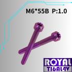 【ROYAL 鈦合金螺絲 】ROYAL 鈦合金 錐形螺絲 M6*55B P:1.0 皇家紫| Webike摩托百貨