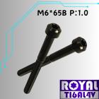 【ROYAL 鈦合金螺絲 】ROYAL 鈦合金 錐形螺絲 M6*65B P1.0 帝王黑| Webike摩托百貨