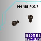 【ROYAL-TI6AL4V】ROYAL 鈦合金 錐形螺絲 M4*8B P0.7 帝王黑| Webike摩托百貨