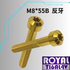 【ROYAL-TI6AL4V】ROYAL 鈦合金 錐形螺絲 M8*55B 反牙 P:1.25 土豪金| Webike摩托百貨