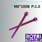 【ROYAL-TI6AL4V】ROYAL 鈦合金 錐形螺絲 M6*100B P:1.0 皇家紫| Webike摩托百貨