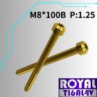 【ROYAL-TI6AL4V】ROYAL 鈦合金 錐形螺絲 M8*100B P:1.25 土豪金| Webike摩托百貨