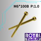 【ROYAL-TI6AL4V】ROYAL 鈦合金 錐形螺絲 M6*100B P:1.0 土豪金| Webike摩托百貨