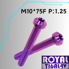 【ROYAL-TI6AL4V】ROYAL 鈦合金 飛碟頭螺絲 M10*75F P1.25 皇家紫| Webike摩托百貨