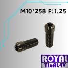 【ROYAL-TI6AL4V】ROYAL 鈦合金 錐型頭後照鏡螺絲 M10*25B P:1.25 帝王黑| Webike摩托百貨