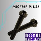 【ROYAL-TI6AL4V】ROYAL 鈦合金 飛碟頭型螺絲 M10*75F P:1.25 帝王黑| Webike摩托百貨