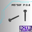 【ROYAL-TI6AL4V】ROYAL 鈦合金 飛碟頭螺絲 M5*50F P:0.8 帝王黑| Webike摩托百貨