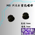 【ROYAL-TI6AL4V】ROYAL 鈦合金 雪花螺母 M5 P:0.8 帝王黑| Webike摩托百貨