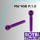 【ROYAL-TI6AL4V】ROYAL 鈦合金 錐形螺絲 M6*45B P:1.0 皇家紫| Webike摩托百貨