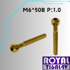 【ROYAL 鈦合金螺絲 】ROYAL 鈦合金 錐形螺絲 M6*50B P:1.0 土豪金| Webike摩托百貨