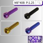 【ROYAL 鈦合金螺絲 】ROYAL 鈦合金 錐形螺絲 M8*40B P:1.25| Webike摩托百貨