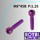 【ROYAL-TI6AL4V】ROYAL 鈦合金 錐形螺絲 M8*45B P:1.25 皇家紫| Webike摩托百貨