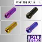 【ROYAL 鈦合金螺絲 】ROYAL 鈦合金 錐型頭/卡座螺絲 M10*25B| Webike摩托百貨