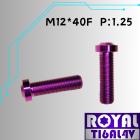 【ROYAL 鈦合金螺絲 】ROYAL 鈦合金 避震器下座螺絲 M12*40F P:1.25 TL500 皇家紫| Webike摩托百貨