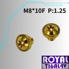 【ROYAL-TI6AL4V】ROYAL 鈦合金 M8*10F P:1.25 飛碟頭螺絲 土豪金| Webike摩托百貨