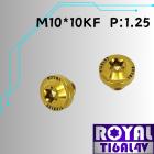 【ROYAL-TI6AL4V】ROYAL 鈦合金 飛碟頭型螺絲 M10*10KF P:1.25 土豪金| Webike摩托百貨