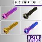 【ROYAL 鈦合金螺絲 】ROYAL 鈦合金 飛碟頭型螺絲 M10*45F P:1.25| Webike摩托百貨