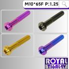 【ROYAL 鈦合金螺絲 】ROYAL 鈦合金 飛碟頭型螺絲 M10*65F P:1.25| Webike摩托百貨