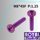 【ROYAL-TI6AL4V】ROYAL 鈦合金 飛碟頭螺絲 M8*45F P:1.25 皇家紫| Webike摩托百貨