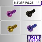 【ROYAL-TI6AL4V】ROYAL 鈦合金 飛碟頭螺絲 M8*25F P:1.25| Webike摩托百貨