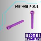 【ROYAL 鈦合金螺絲 】ROYAL 鈦合金 錐形螺絲 M5*40B P:0.8 皇家紫| Webike摩托百貨