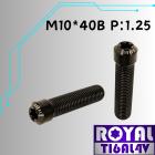 【ROYAL 鈦合金螺絲 】ROYAL 鈦合金 錐形螺絲 M10*40B P:1.25 後照鏡 帝王黑| Webike摩托百貨