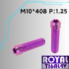 【ROYAL 鈦合金螺絲 】ROYAL 鈦合金 後照鏡螺絲 M10*40B P:1.25 皇家紫| Webike摩托百貨