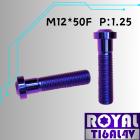 【ROYAL-TI6AL4V】ROYAL 鈦合金 避震器螺絲 M12*50F P:1.25 TL500 幻彩藍| Webike摩托百貨