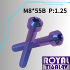 【ROYAL-TI6AL4V】ROYAL 鈦合金 錐形螺絲 M8*55B P:1.25 幻彩藍| Webike摩托百貨