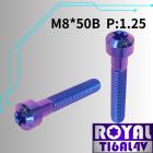 【ROYAL 鈦合金螺絲 】ROYAL 鈦合金 錐形螺絲 M8*50B P:1.25 幻彩藍| Webike摩托百貨