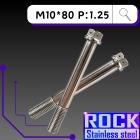 【ROCK Stainless Steel】ROCK 白鐵螺絲 M10*80 P:1.25| Webike摩托百貨