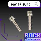 【ROCK Stainless Steel】ROCK 白鐵螺絲 M6*25 P:1.0| Webike摩托百貨