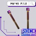 【ROCK Stainless Steel】ROCK 白鐵鍍鈦螺絲 M6*45 P:1.0| Webike摩托百貨