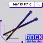 【ROCK Stainless Steel】ROCK 白鐵鍍鈦螺絲 M6*95 P:1.0| Webike摩托百貨