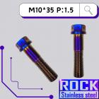 【ROCK Stainless Steel】ROCK 白鐵鍍鈦螺絲 M10*35 P:1.5| Webike摩托百貨