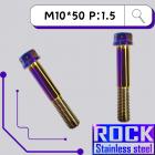 【ROCK Stainless Steel】ROCK 白鐵鍍鈦螺絲 M10*50 P:1.5| Webike摩托百貨