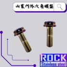 【ROCK Stainless Steel】ROCK 白鐵鍍鈦碟盤型螺絲 M8*25 P:1.25| Webike摩托百貨