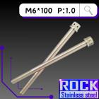 【ROCK Stainless Steel】ROCK 六角白鐵螺絲 M6*100 P:1.0| Webike摩托百貨