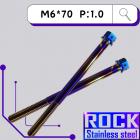 【ROCK Stainless Steel】ROCK 白鐵 螺絲 M6*70 P:1.0 鍍鈦燒色| Webike摩托百貨