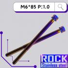 【ROCK Stainless Steel】ROCK 白鐵 螺絲 M6*85 P1.0 鍍鈦燒色| Webike摩托百貨