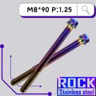 【ROCK Stainless Steel】ROCK 白鐵 螺絲 M8*90 P:1.25 鍍鈦燒色| Webike摩托百貨