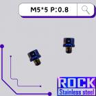 【ROCK Stainless Steel】ROCK 白鐵 內外六角螺絲 M5*5 P:0.8 鍍鈦燒色| Webike摩托百貨