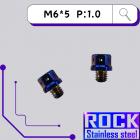 【ROCK Stainless Steel】ROCK 白鐵 鍍鈦螺絲 M6*5 P:1.0 鍍鈦| Webike摩托百貨